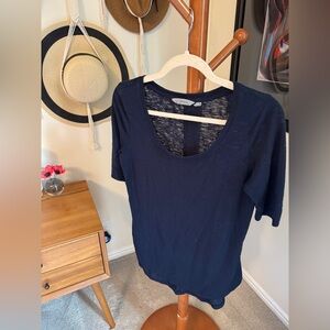 Athleta navy blue tee size small